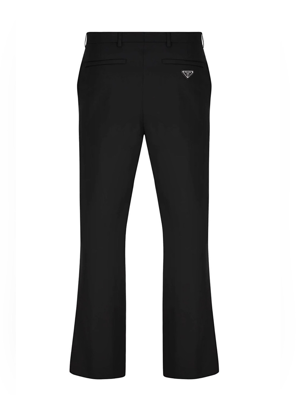 NEW authentic Prada Logo Black Pants IT 50 US 34 Techno Stretch Trousers